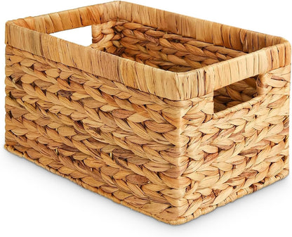 Wicker Basket Storage Large Water Hyacinth Woven Toy Bathroom Nursery Hamper