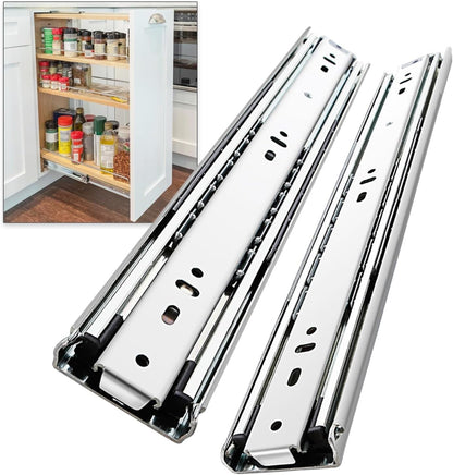 600mm Heavy Duty Locking Drawer Slides Full Extension Ball Bearing Runners Pair