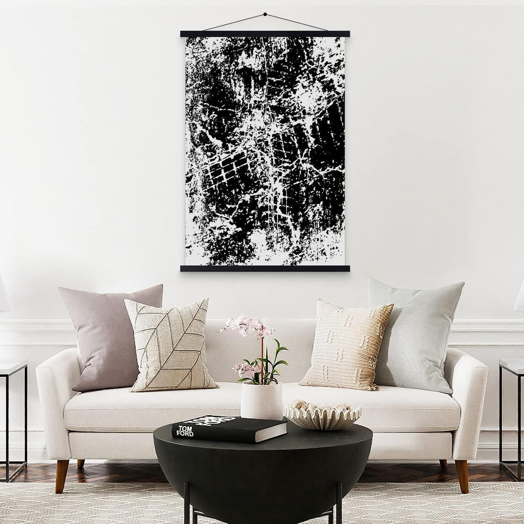 A0 Magnetic Poster Frame Light Wood Print Hanger Wall Hanging Rails