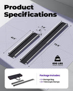 6FT Telescopic Wheelchair Ramp 600LB Aluminum Portable Mobility 2 Pack