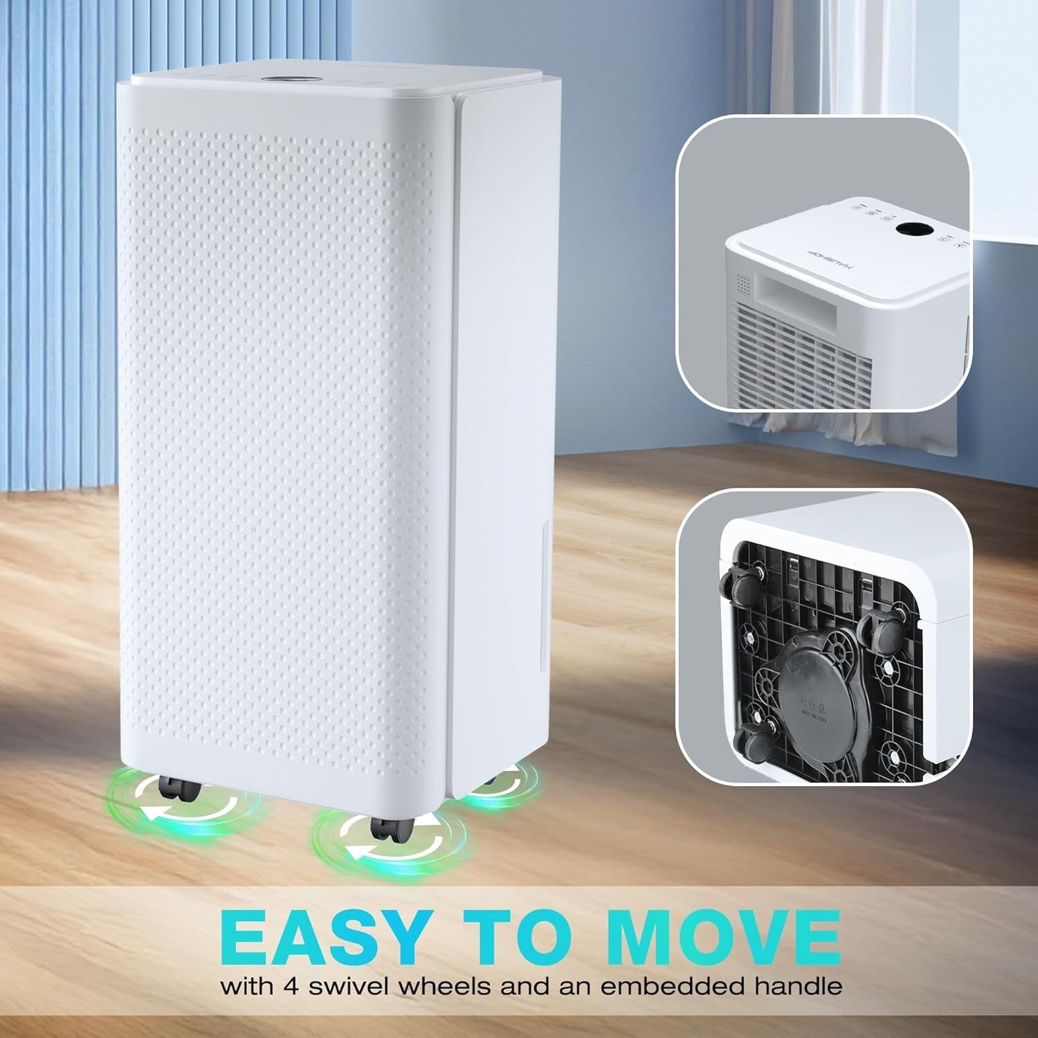 HAUSHOF 12L/Day Dehumidifier for Home with Digital Humidity Display