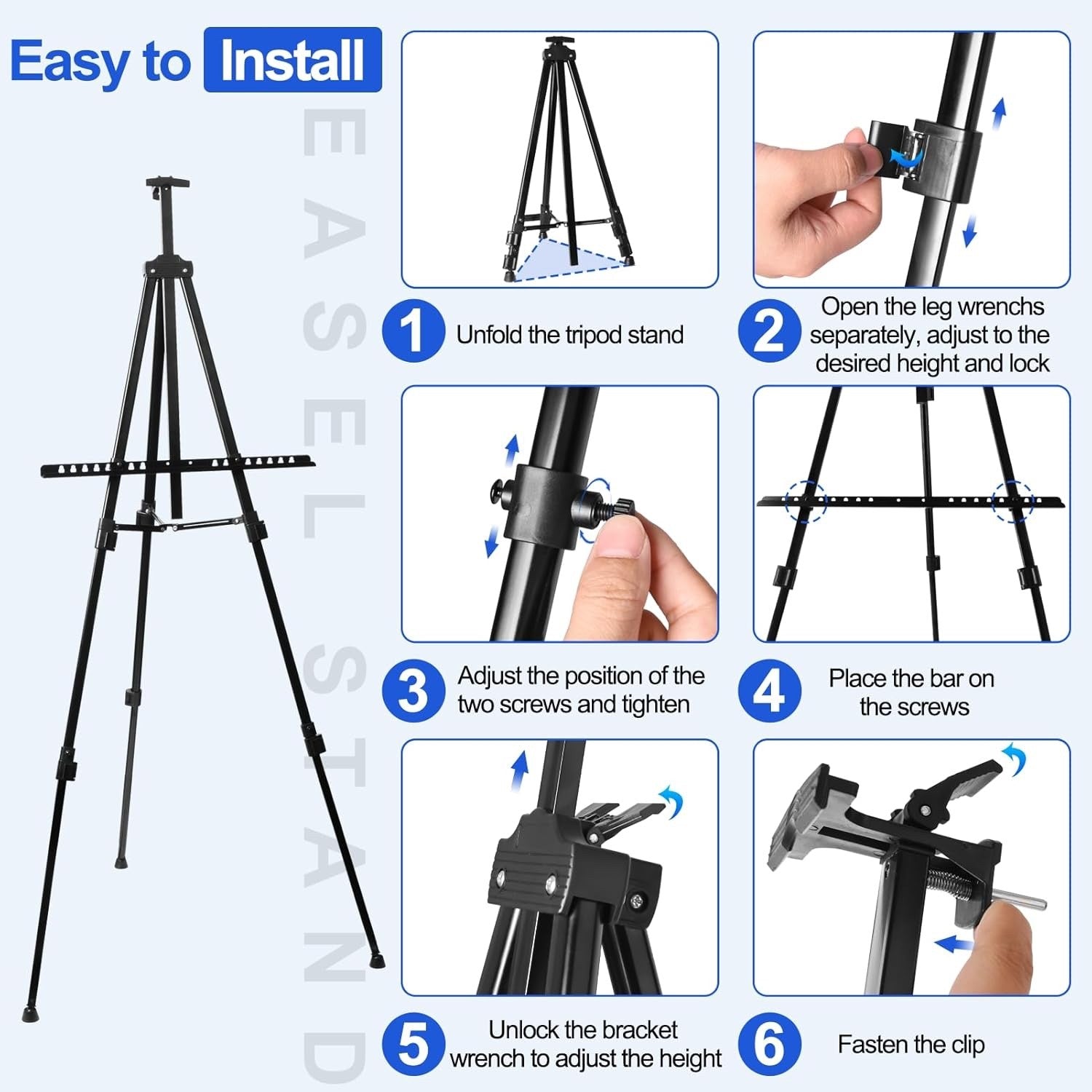 FUDESY Artist Easel Stand, Adjustable Art Tripod for Painting 58cm to 182cm
