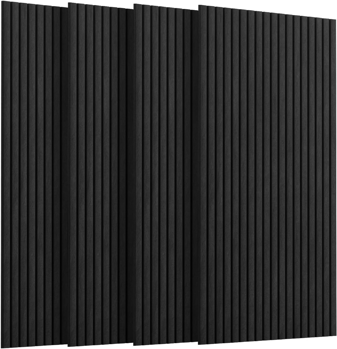 Acoustic Soundproof Wall Panels Self Adhesive 3D Sound Absorbing Black 4 Pack