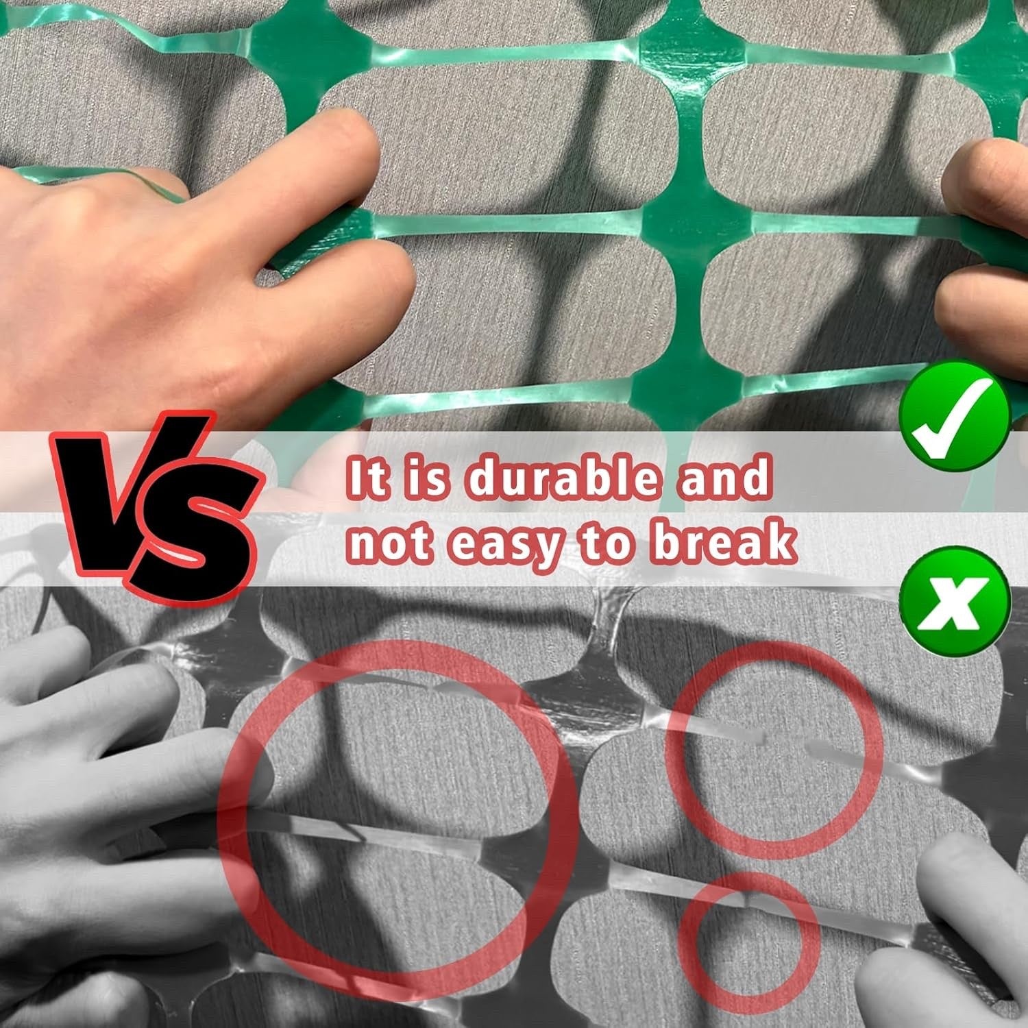 Temporary Garden Fence Mesh 1m x 30m Plastic Barrier 30 Pins Dog Chicken Roll