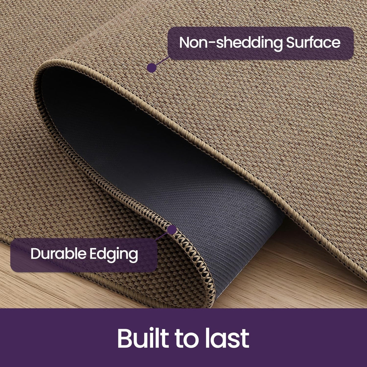 Door Mat Indoor Doormat Dirt Trapper Non Slip Rubber Backing 90x140cm Taupe Rug