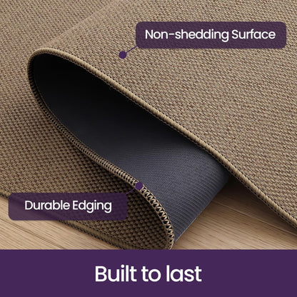 Door Mat Indoor Doormat Dirt Trapper Non Slip Rubber Backing 90x140cm Taupe Rug