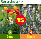 10 Panel Metal Garden Fence 82x50cm No Dig Rustproof Wrought Iron Border