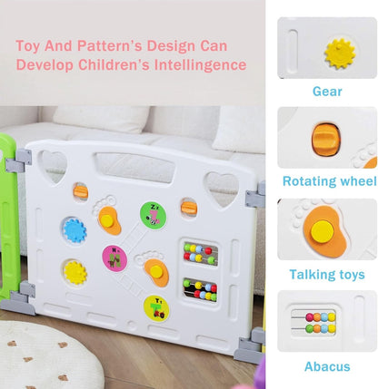 Baby Playpen Kids Activity Centre Safety Yard Indoor Outdoor 14 Panel Pen Set