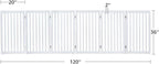 XL Freestanding Pet Gate Expandable Wooden Dog Safety Barrier Indoor Home