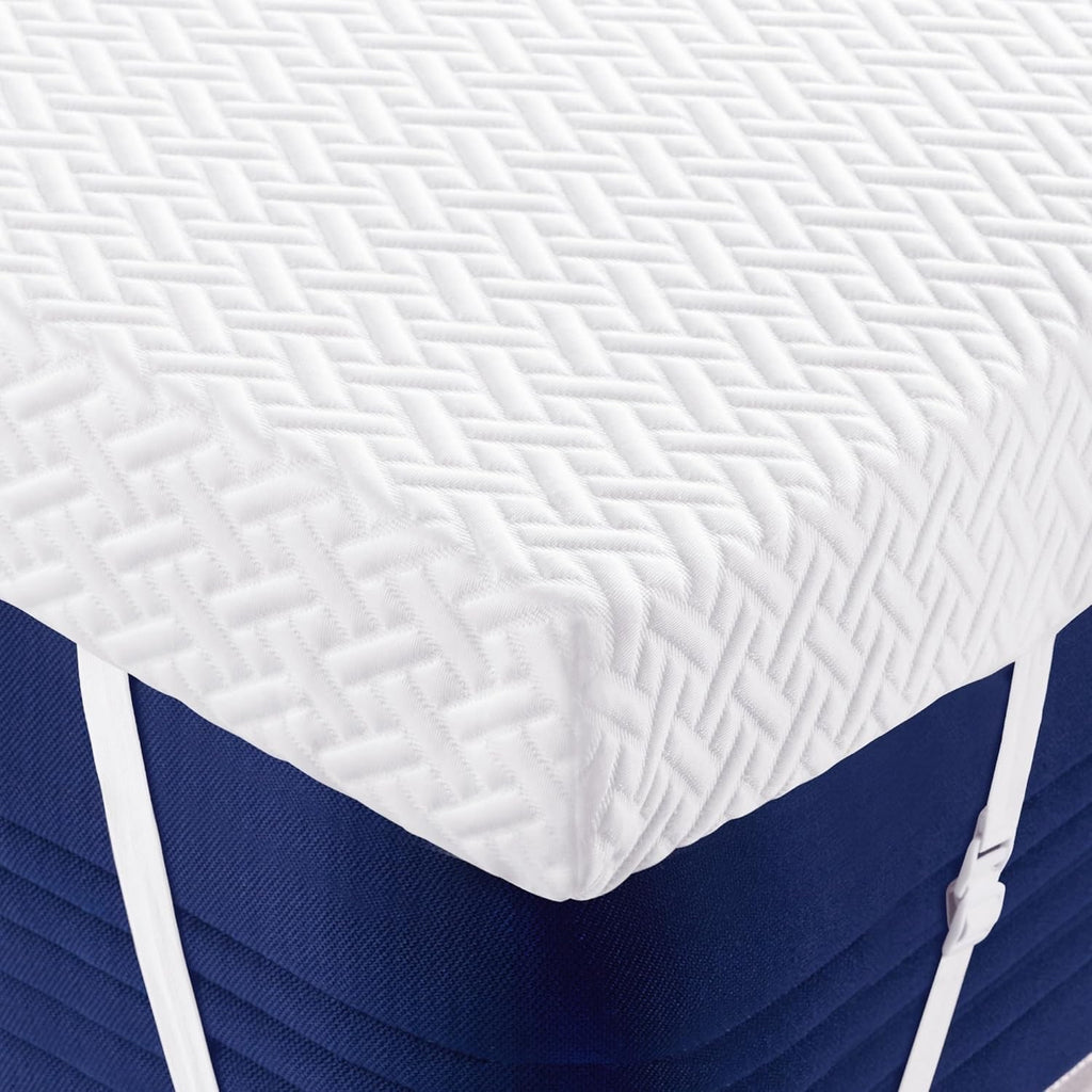 Fijinhom 3 Inch Memory Foam Mattress Topper Super King Bed Washable 180x200cm