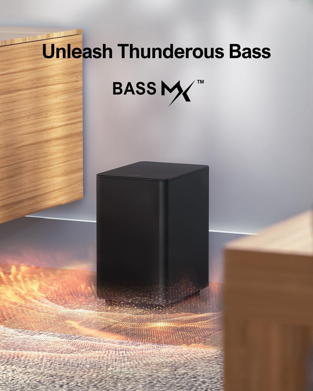 Ultimea D50 Sound Bar for Smart TV Virtual Surround Sound System Black
