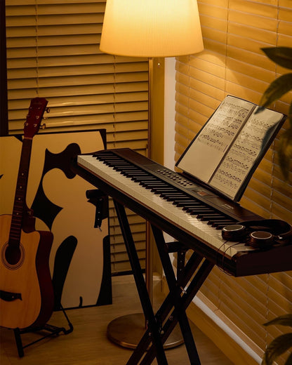 Digital Piano Keyboard 88 Keys Semi Weighted Electric Stand Sustain Pedal USB