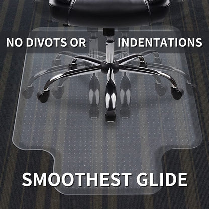 Chair Mat Carpet Floor 120x90cm with Lip PVC Clear Anti Slip Office Protector