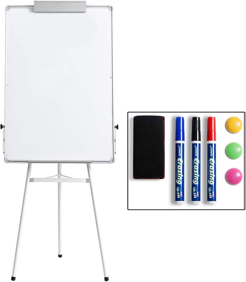Magnetic Whiteboard Stand 90x60cm Portable Tripod Flipchart Easel White