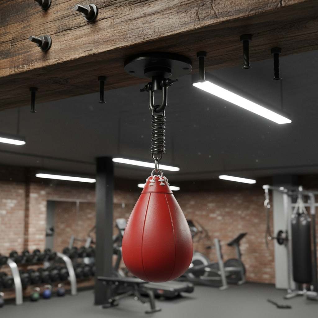 Boxing Swivel Mount Hook Black Steel 360 Rotation Speed Ball Bag Forza Round