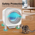 Smart Self-Cleaning Cat Litter Box 75L WiFi App UV Sterilizer Auto Tray