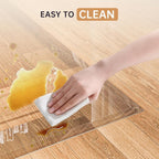 91x91cm Tempered Glass Chair Mat Clear Beveled Edge Carpet Hardwood Floor