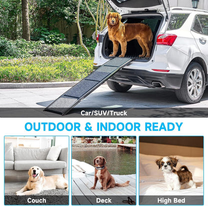 Dog Car Ramp Folding 170cm Aluminium Non Slip Pet Ramp 90kg SUV Truck Bed Sofa