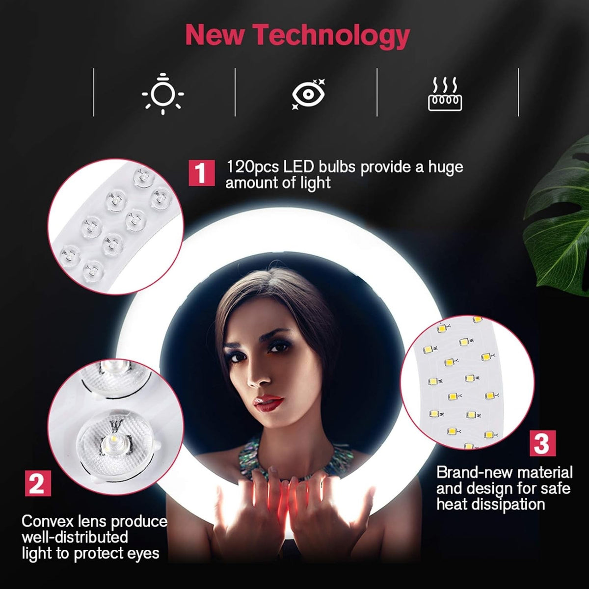 LED Ring Light 18 Inch Tripod Dimmable Selfie Portrait Vlog YouTube Remote Kit