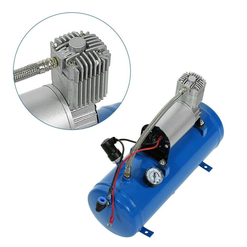 12V Air Compressor Pump Kit 150PSI Inflator System with Tank for Car Van Truck