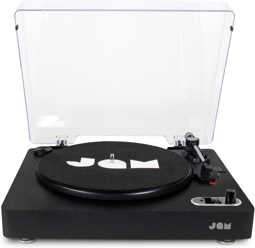 Jam Spun Out Bluetooth Vinyl LP Record Player Turntable 3 Speed Portable Black