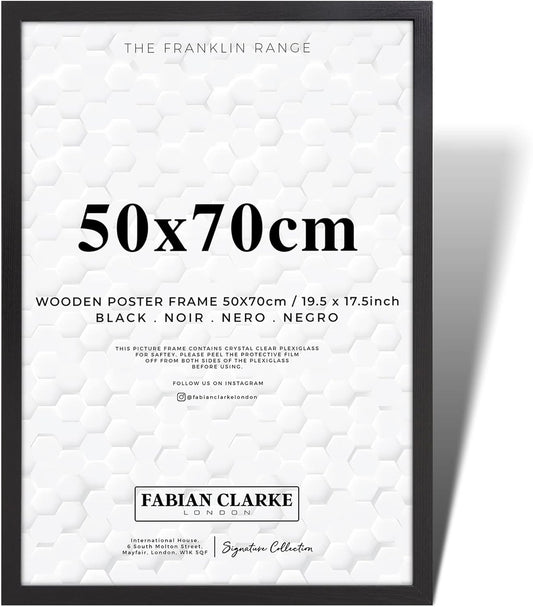 Black Picture Frame 50x70cm Large Wall Poster Photo Frame Franklin Range Home