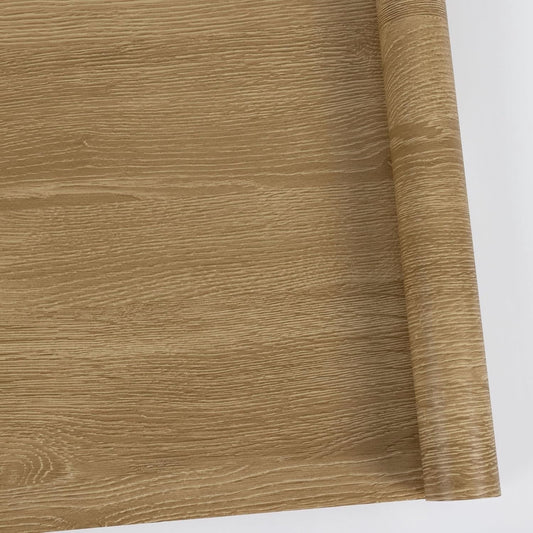 Wood Effect Sticky Back Plastic 60x500cm Light Oak Self Adhesive Vinyl Wallpaper