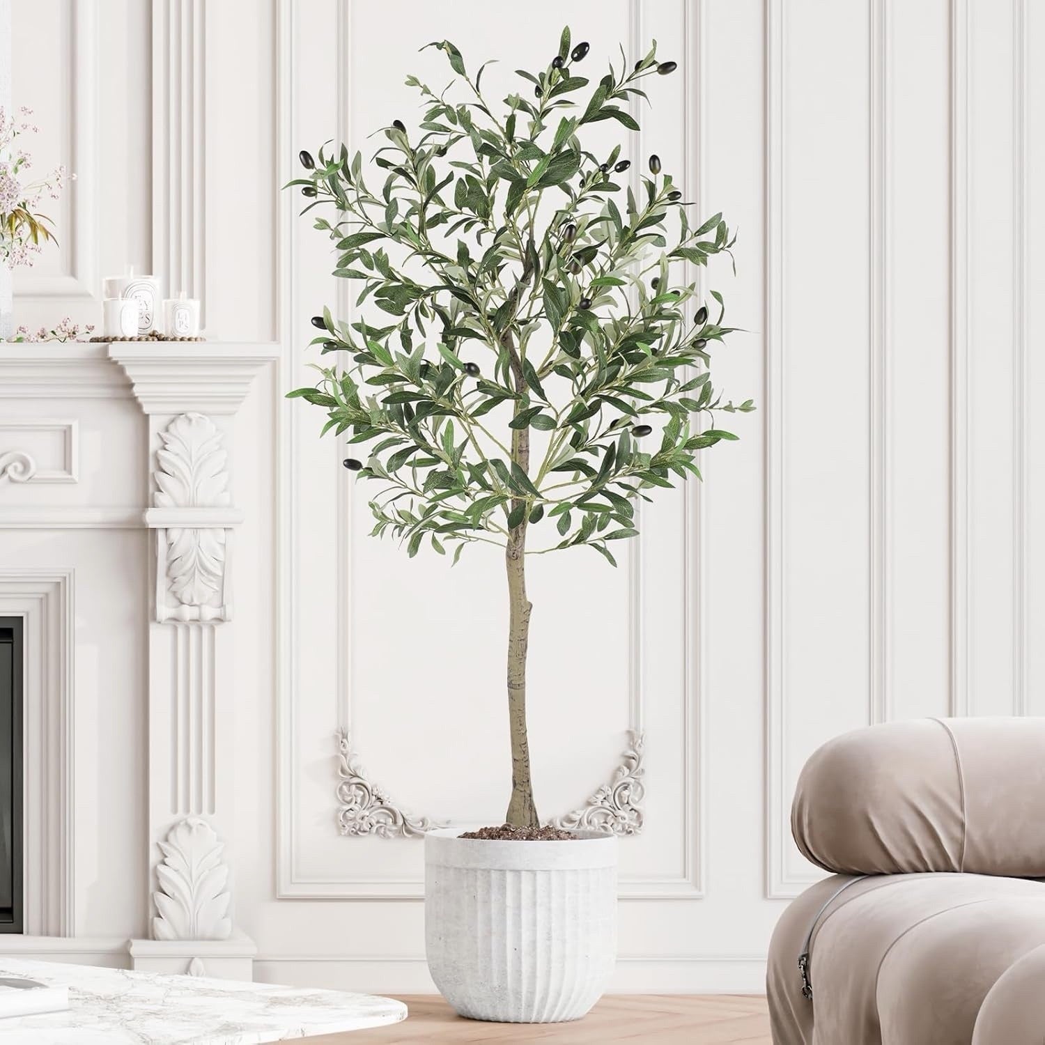 Artificial Olive Tree 120cm Faux Silk Indoor Plant Lifelike Home Office Decor