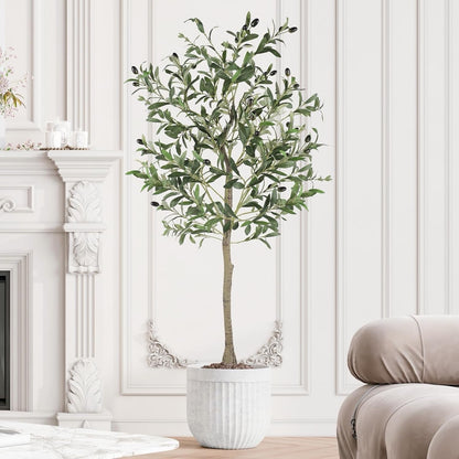 Artificial Olive Tree 120cm Faux Silk Indoor Plant Lifelike Home Office Decor