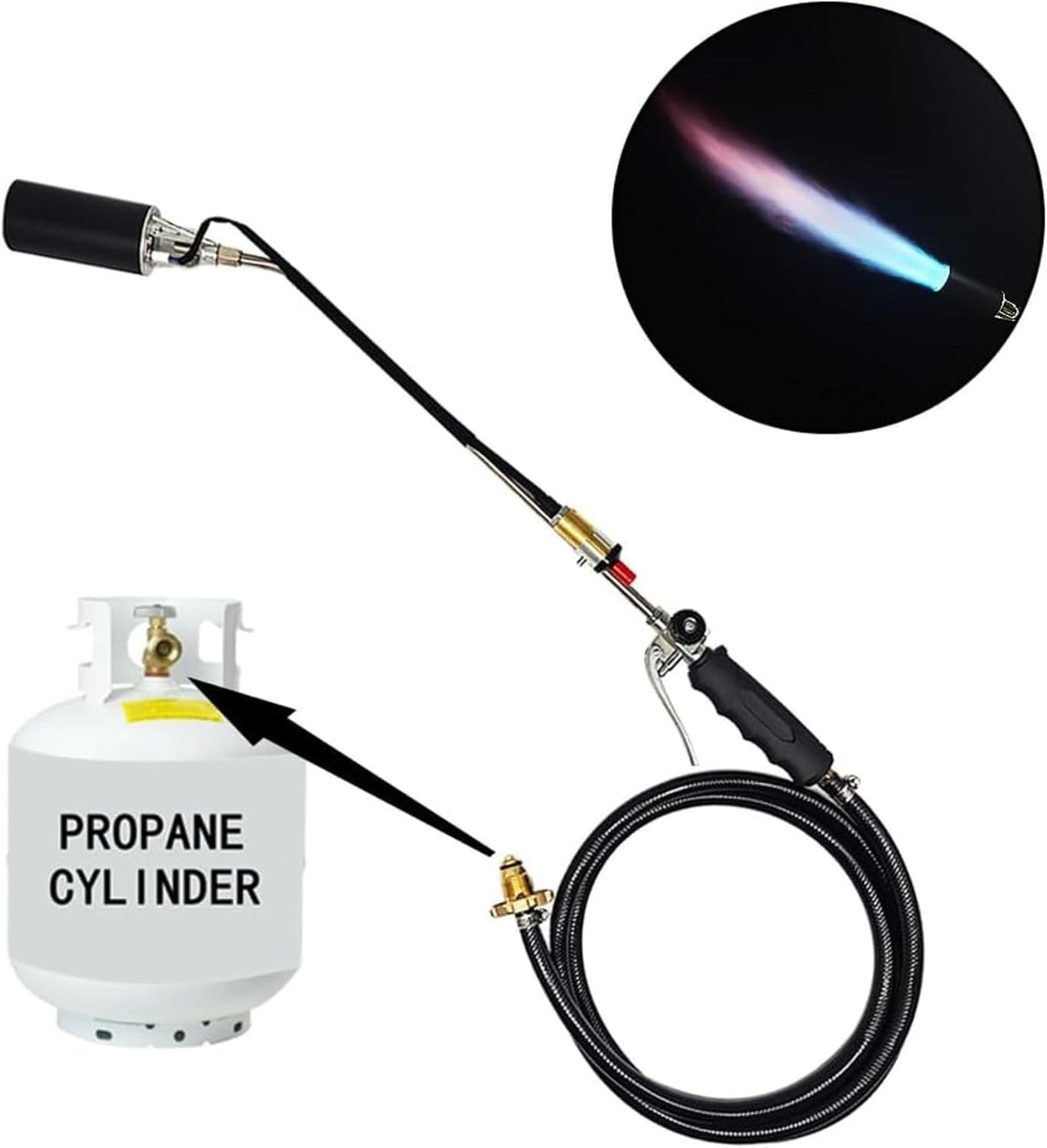 Gas Blow Torch Burner Portable LPG Propane Weed Burner Roofing Heating Torch Kit