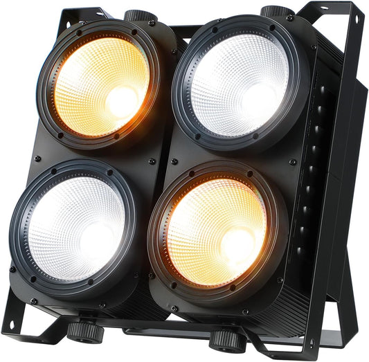 LED Stage Blinder Light 4x100W COB Amber Cool White DMX512 High CRI LC500 4-Eye