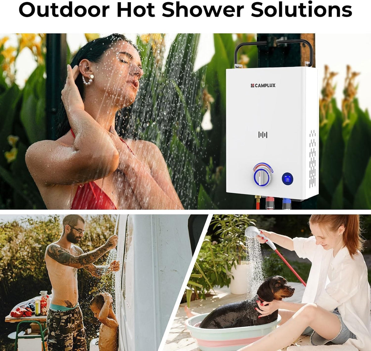 Portable Gas Water Heater 10L Camping Shower Propane Butane CAMPLUX F10 20kW