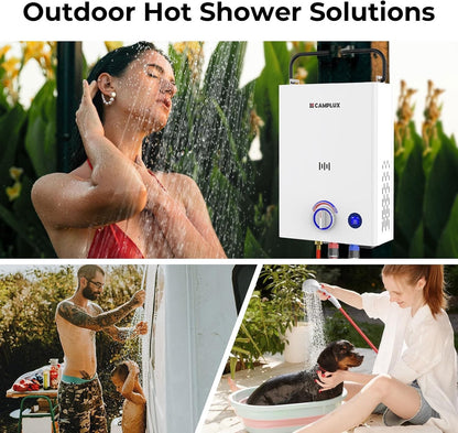 Portable Gas Water Heater 10L Camping Shower Propane Butane CAMPLUX F10 20kW