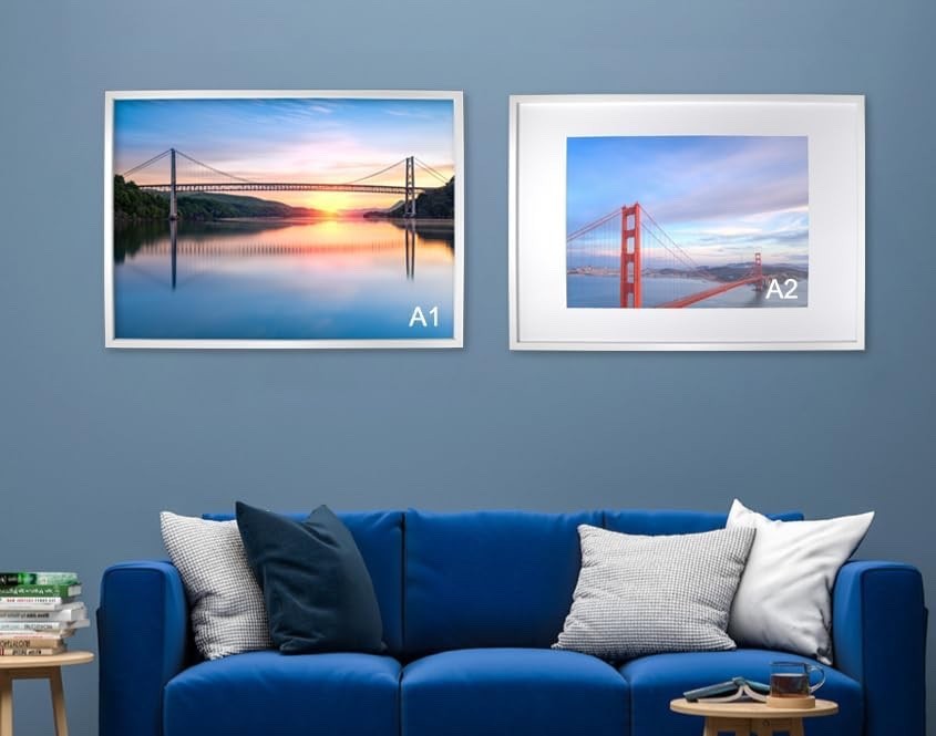 A1 Picture Frame Set of 3 with Mount for A2 Poster Photo Display