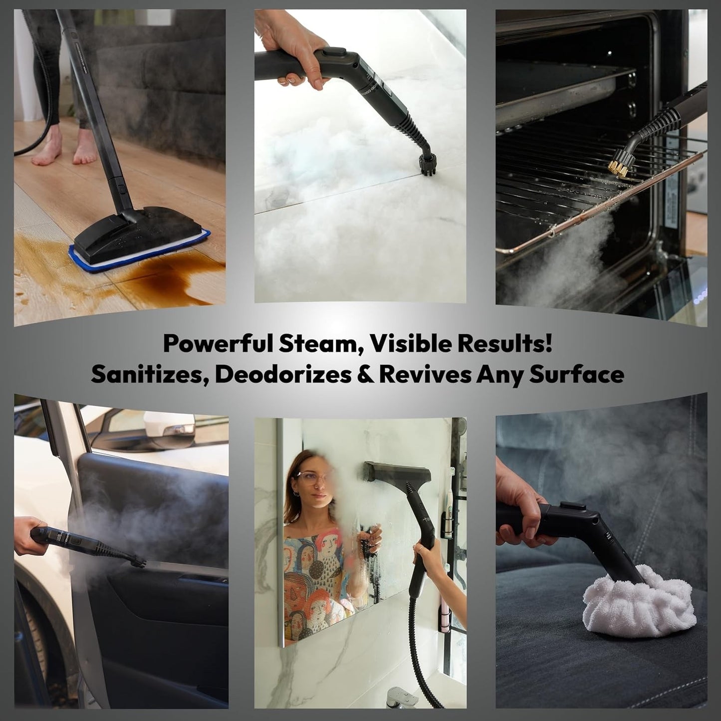 Steam Cleaner High Pressure 1800W 135C 1.6L Tank 22 Accessories Floor Grout