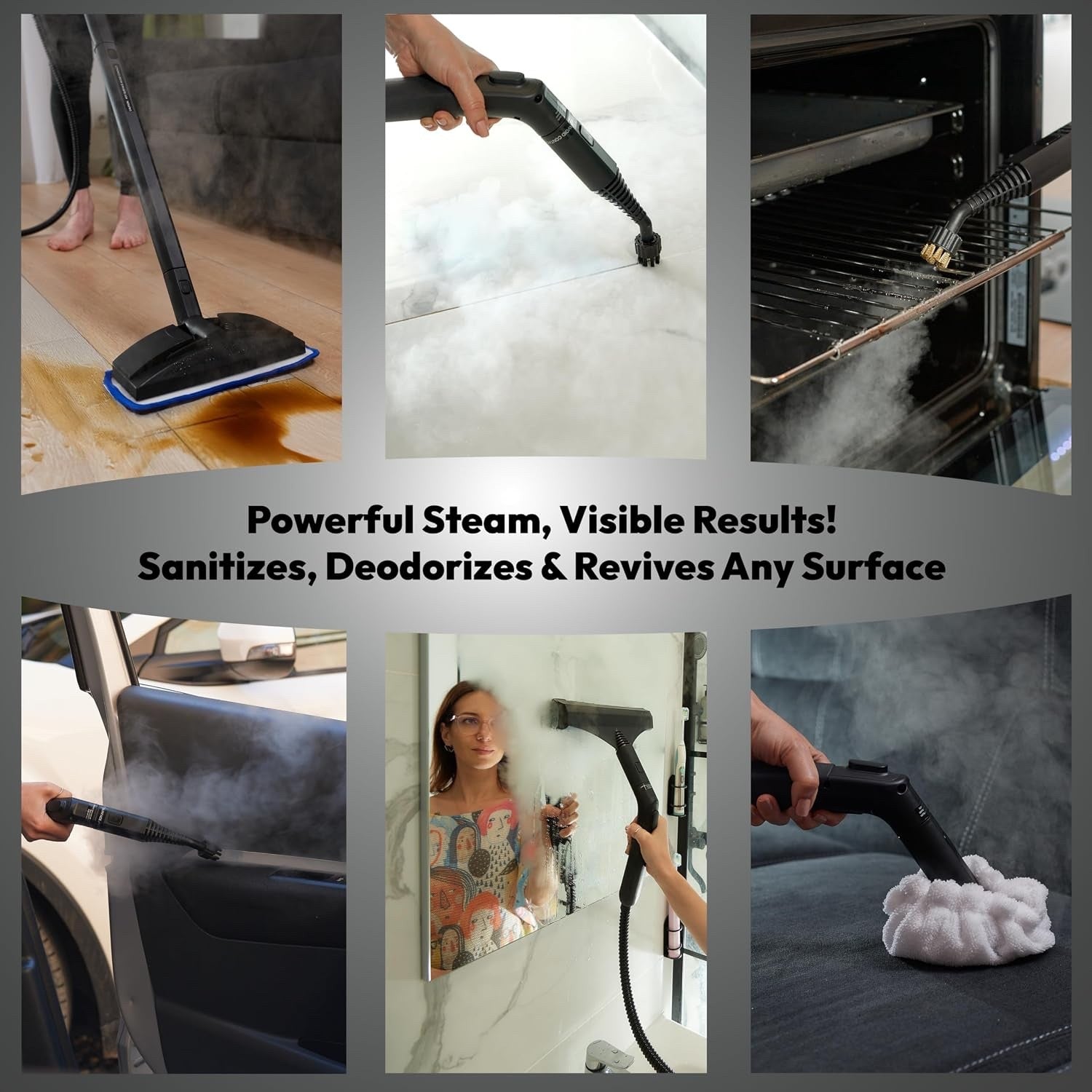 Steam Cleaner High Pressure 1800W 135C 1.6L Tank 22 Accessories Floor Grout