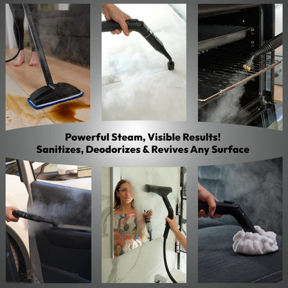 Steam Cleaner High Pressure 1800W 135C 1.6L Tank 22 Accessories Floor Grout