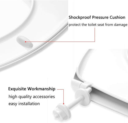 Modern PVC Toilet Seat with Unique Lighthouse Pattern - Easy to Clean, 44x36cm
