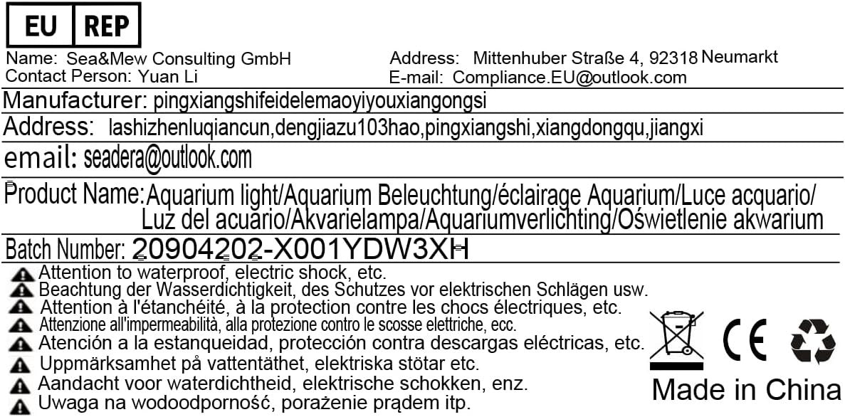 SEAOURA Led Aquarium Light for Plants-Full Spectrum Fish Tank Light with Timer