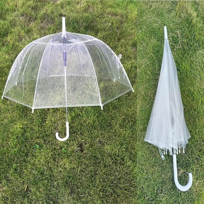 GadgetKing 4 Pack Clear Dome Umbrellas Transparent Bubble Rain Wedding Brolly