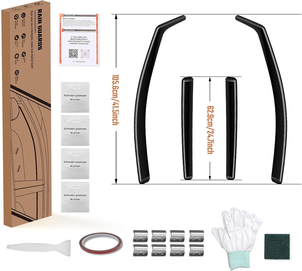 Window Wind Deflectors Visors for VW Golf MK7 MK8 Hatchback 2014-2024