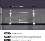 6x1m LED Aluminum Channel U Shape Diffuser Strip Cover Mount Clips Kit