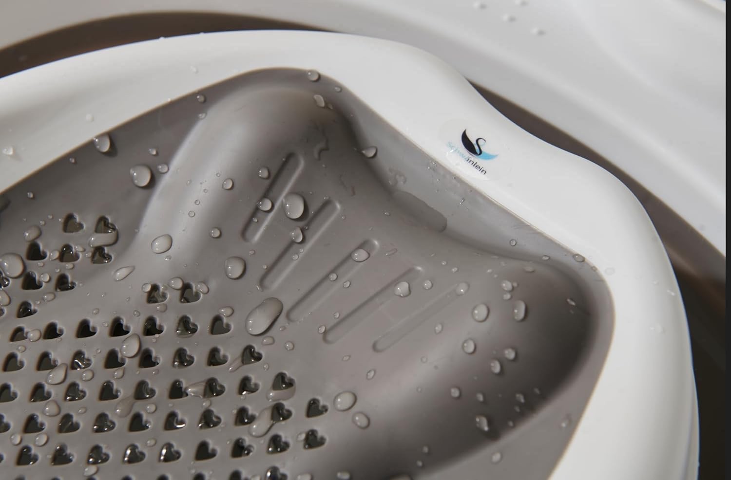 Baby Bath Tub with Stand Foldable Newborn Bath Non Slip 81x48cm Portable Grey