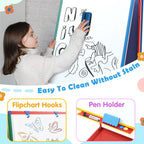 Mobile Whiteboard 90x60cm Double Sided Dry Erase Board Adjustable Stand
