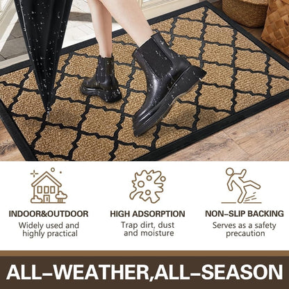 Outdoor Door Mat Heavy Duty 80x120cm Non Slip Waterproof Rubber Back Entrance