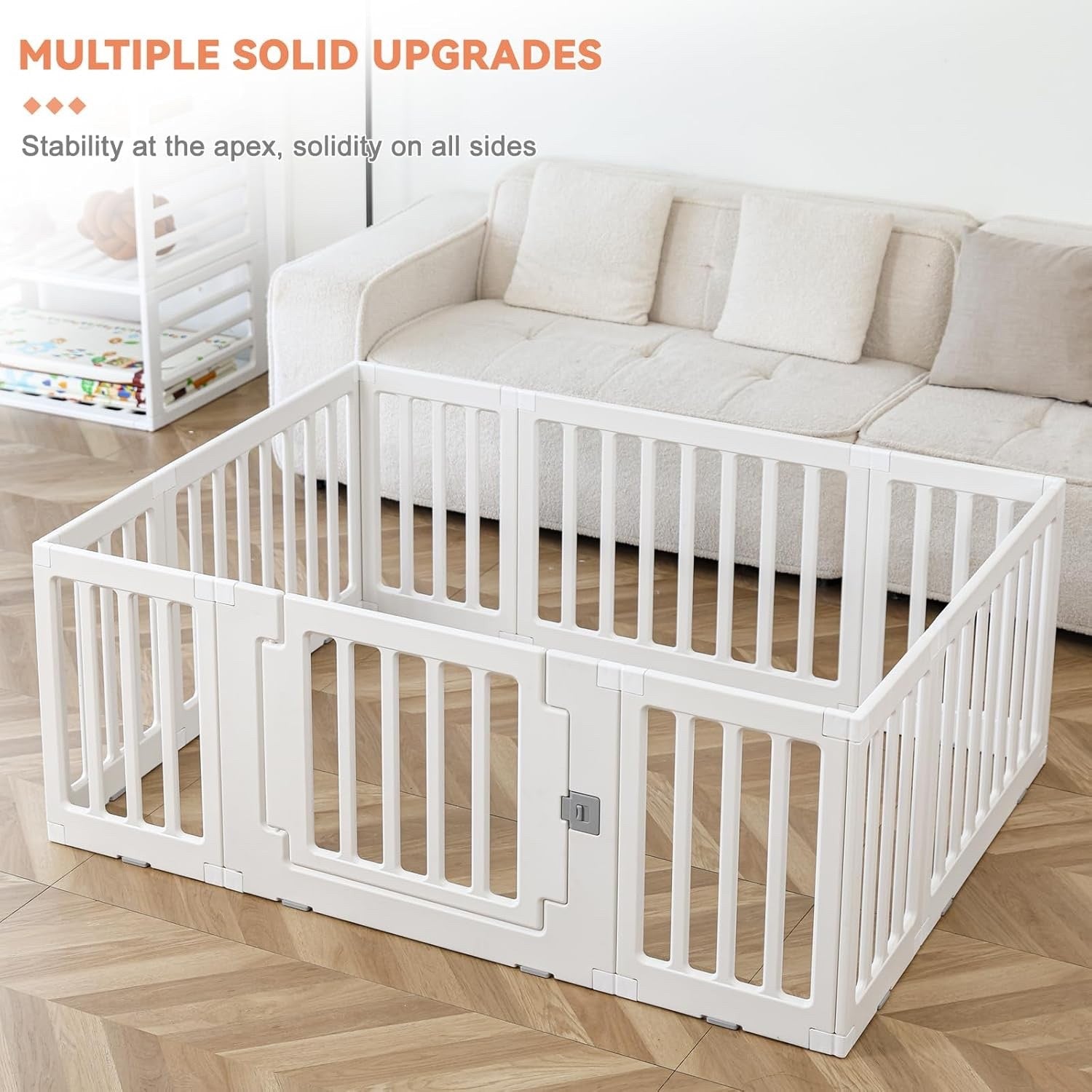Baby Playpen 150x110x60cm Toddler Safety Activity Centre Indoor Outdoor White