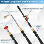 10 Pcs Pressure Washer Extension Wand Karcher K2-K7 4000PSI with 6 Nozzle Tips
