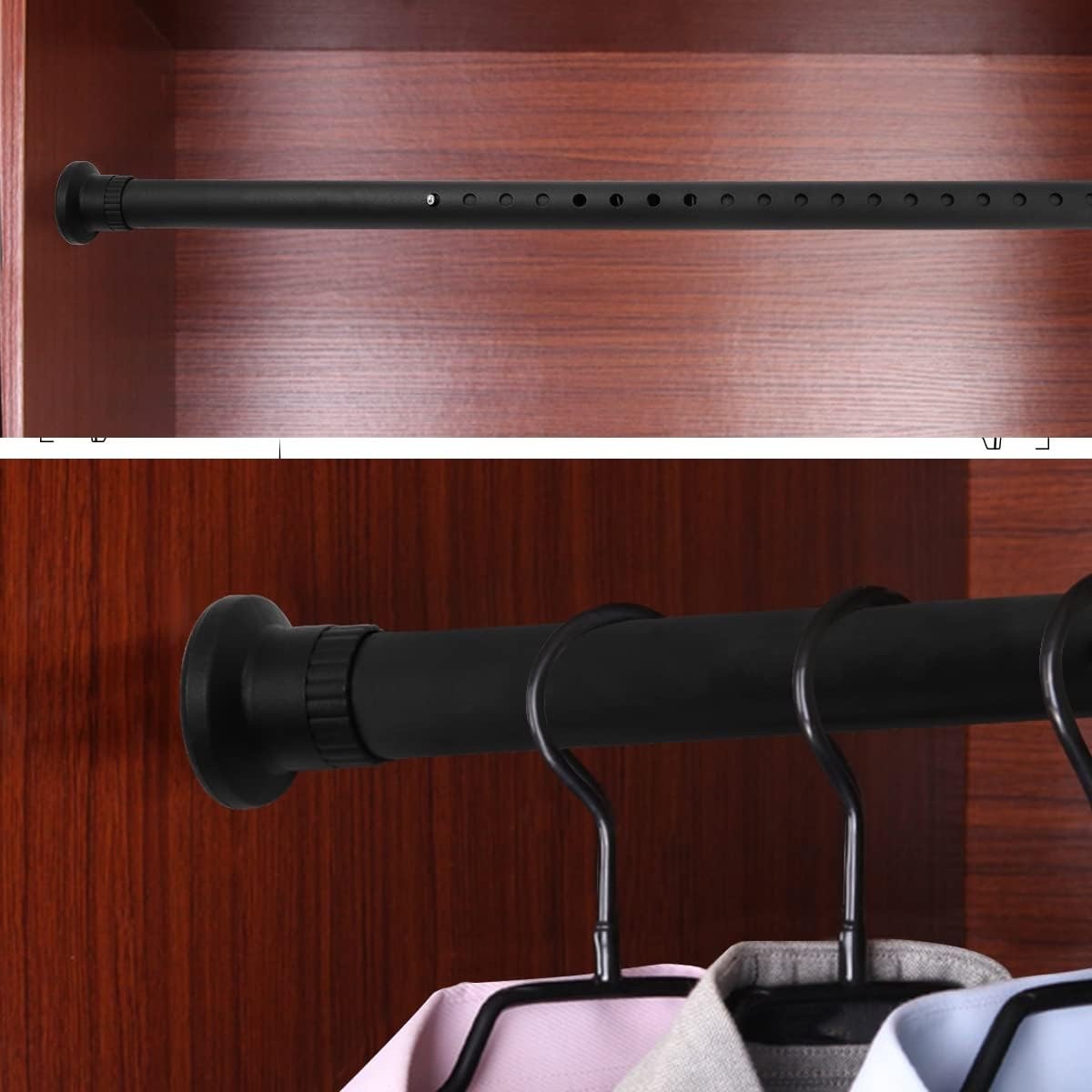 Heavy Duty Tension Shower Curtain Rail Adjustable Rustproof Bathroom Rod