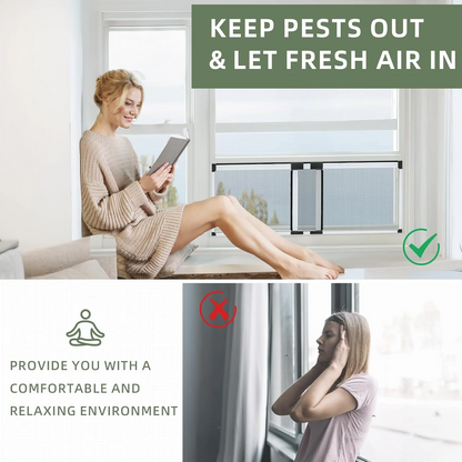 Window Fly Screen 40x55-102cm Adjustable Aluminium Frame Mosquito Mesh White