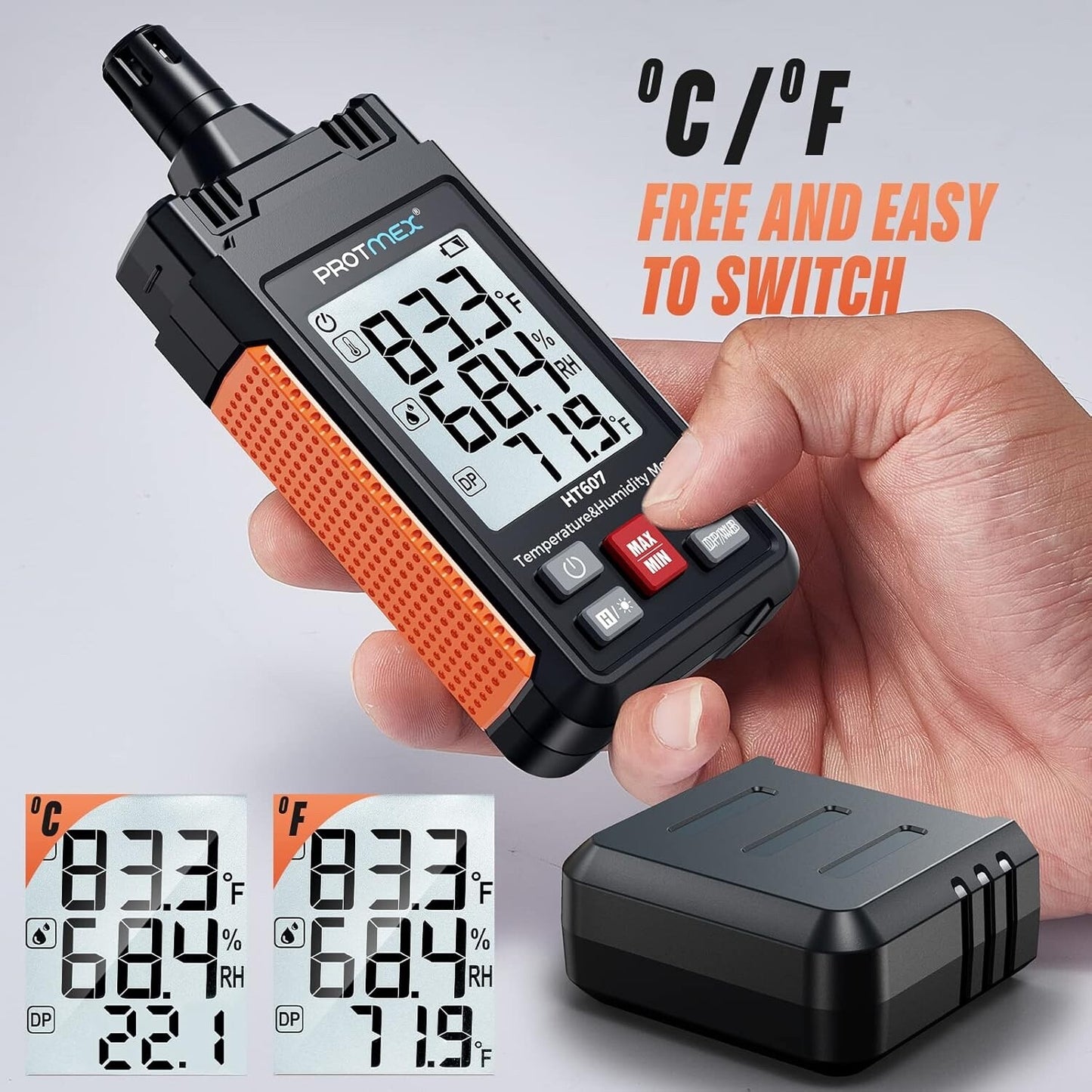 Protmex HT607 Temperature Humidity Meter High Precision Digital Hygrometer
